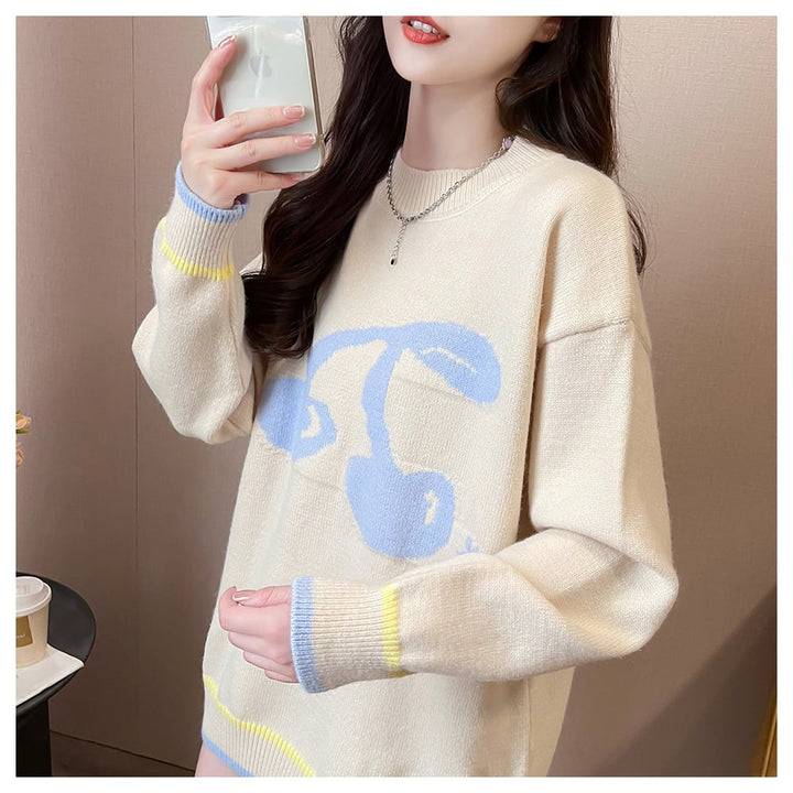 【tops】ジャカードニットセーター　M26602