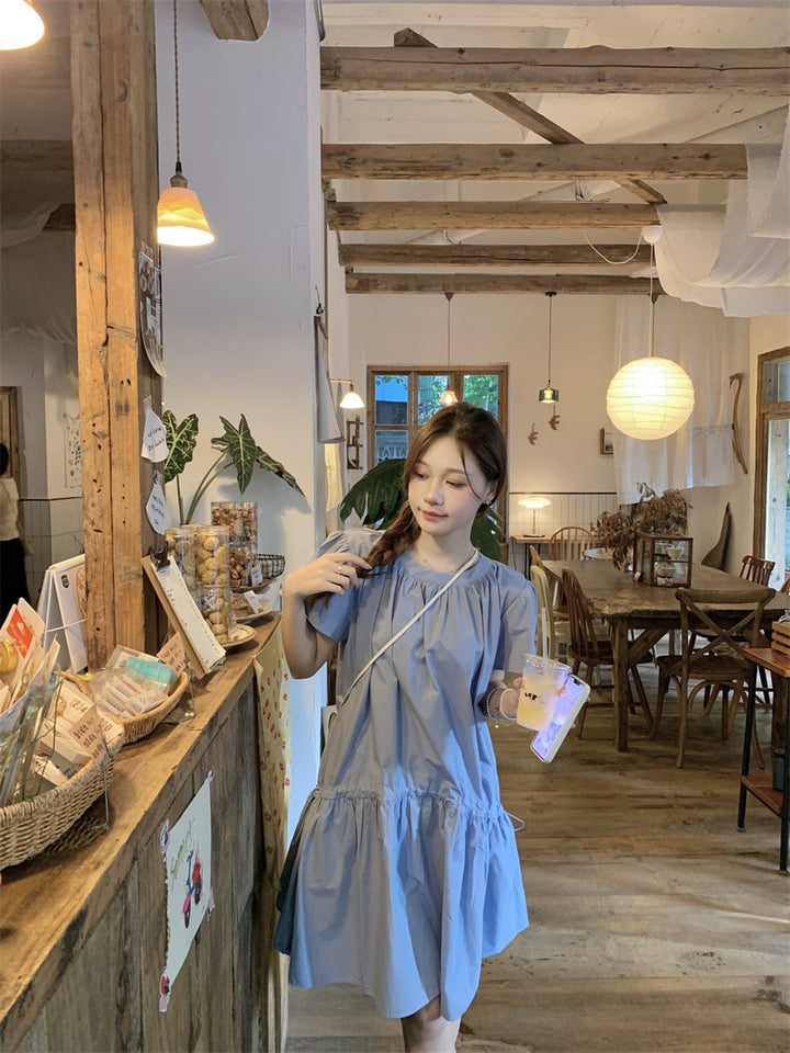 【dress】韓国系カジュアルワンピースゆったり着心地良い　M16905