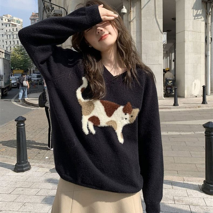 【tops】ジャカードニットセーター　M26785