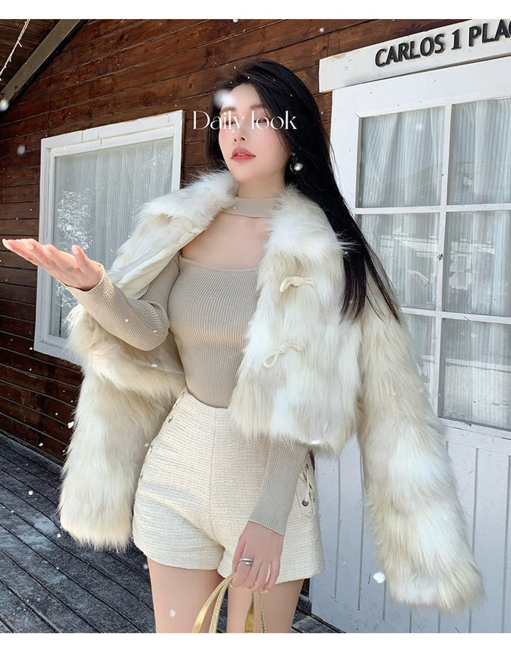 【outer】ファーショートコート　M27342