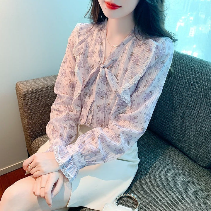 【tops】花柄シャツトップス　M20985