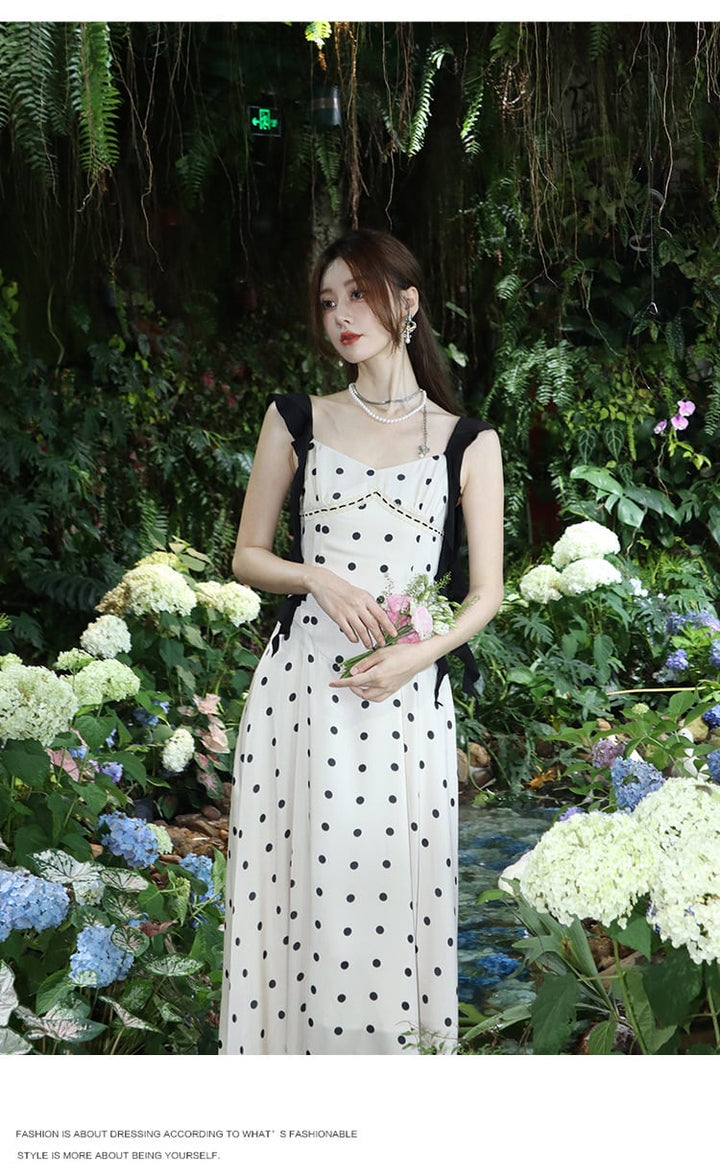 【dress】ドット柄キャミワンピース　M24759