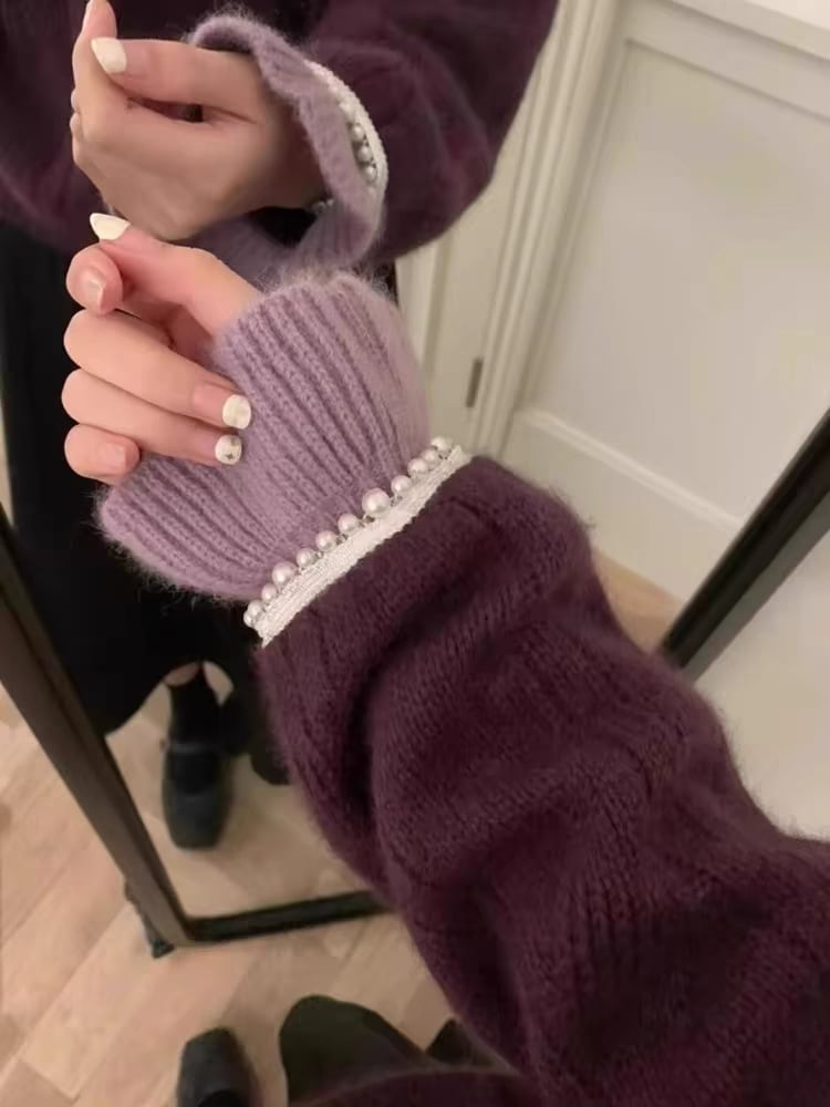 【tops】パールニットセーター　M29246