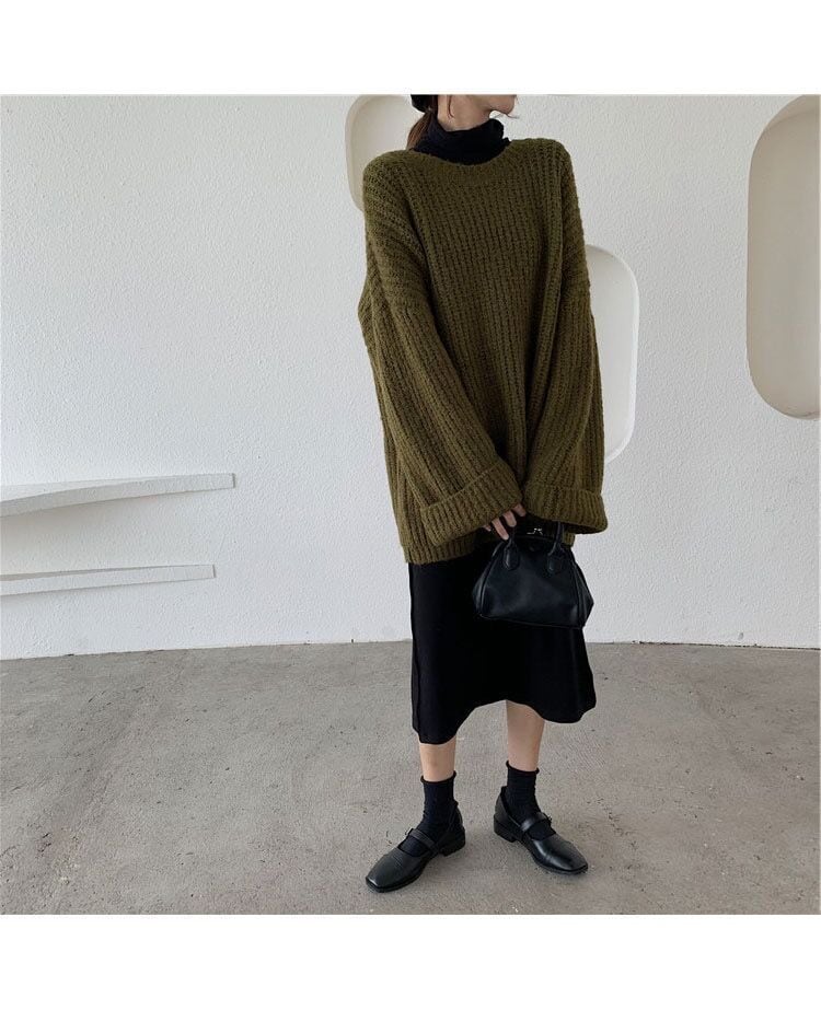 【tops】クルーネックニットセーター　M18398