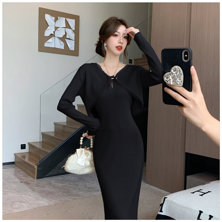 【dress】人気上昇中 chicエレガントセットアップ着瘦せ　M17250