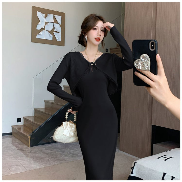 【dress】人気上昇中 chicエレガントセットアップ着瘦せ　M17250