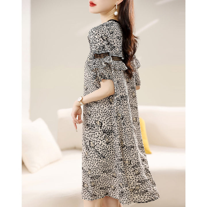 【dress】人気を独占中 カジュアル花柄ワンピースゆったり　M16860