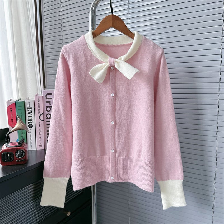 【tops】リボン付きニットセーター　M26656