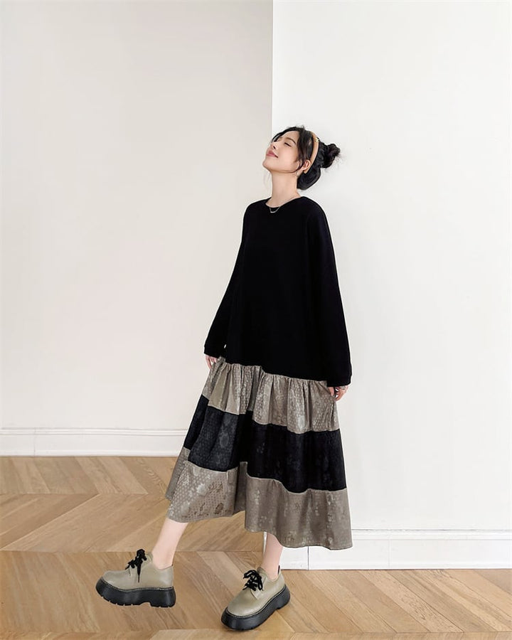 【dress】ドッキングカジュアルワンピース　M28936