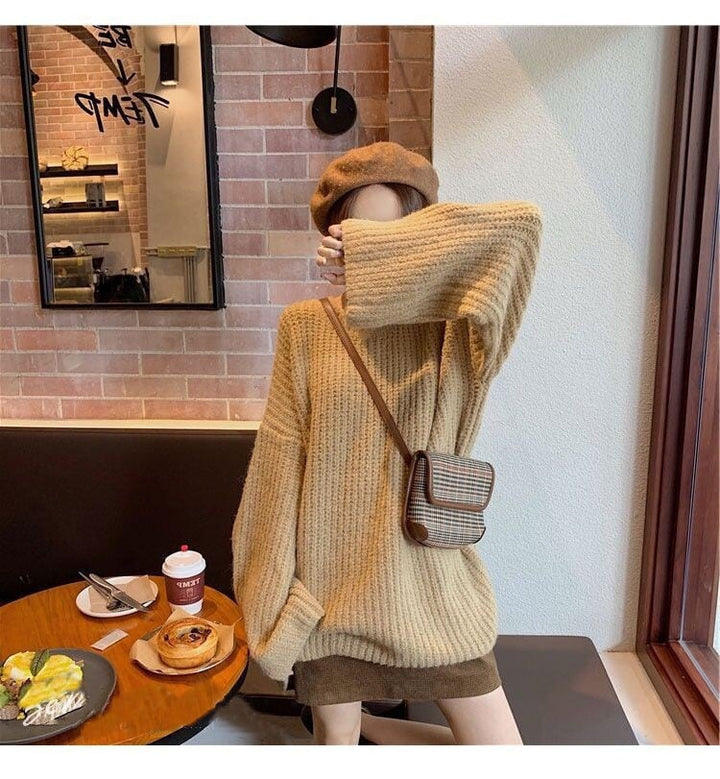【tops】クルーネックニットセーター　M18398