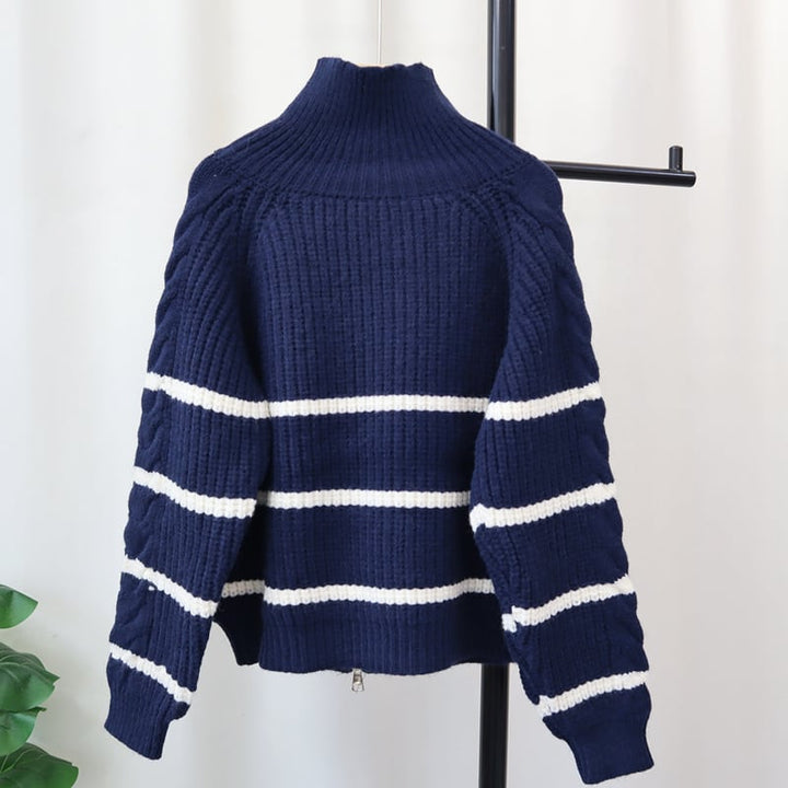 【outer】ファスナーニットカーデ　M26994
