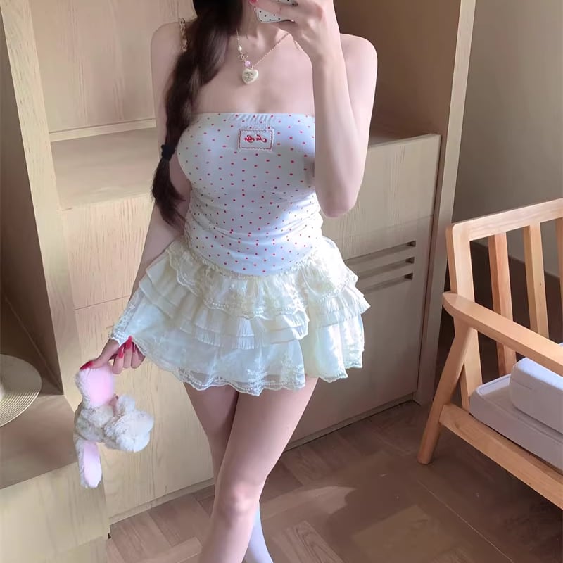 【tops】2色展開チューブトップス Q8337