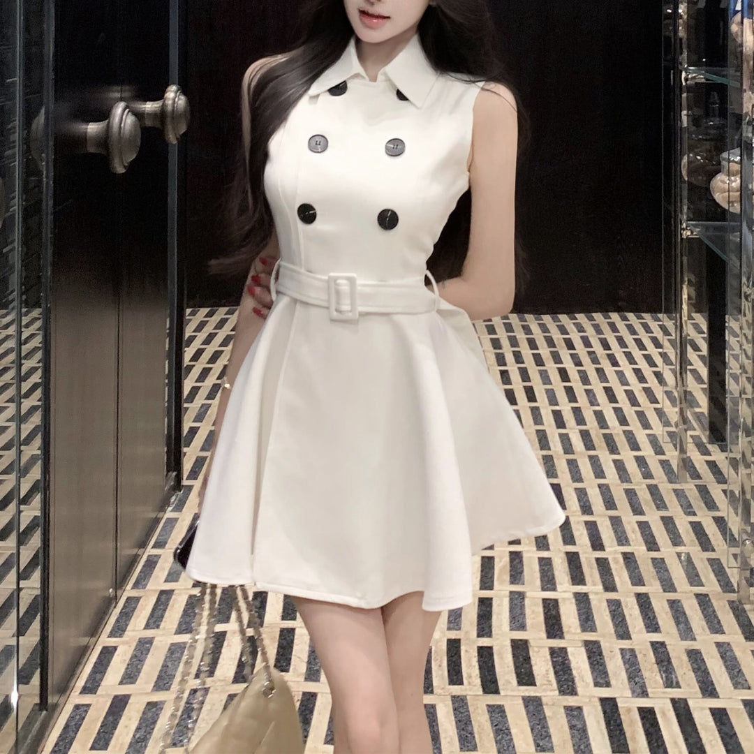 【dress】ダブルボタンミニワンピース　N3151