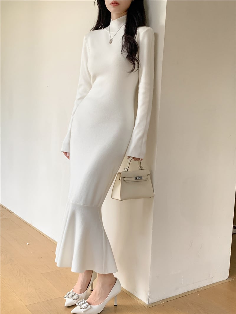 【dress】マーメイドニットワンピース　M26996