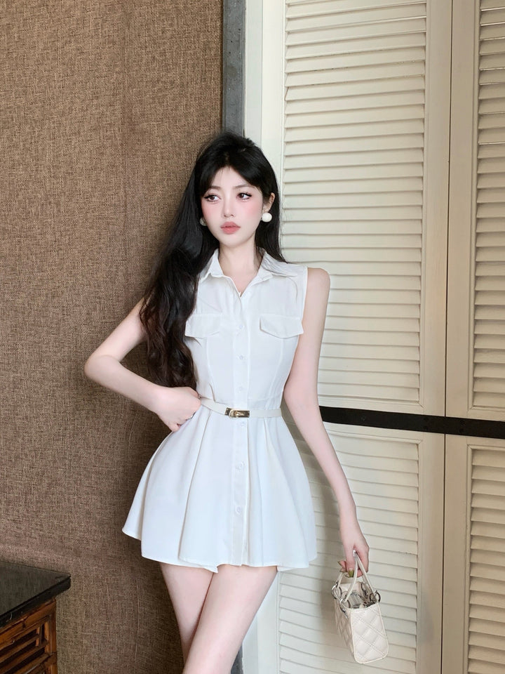 【dress】POLOネックシャツワンピース　M24537