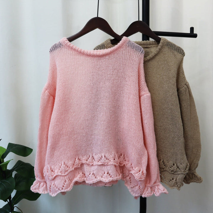 【tops】クルーネックニットセーター　M26706