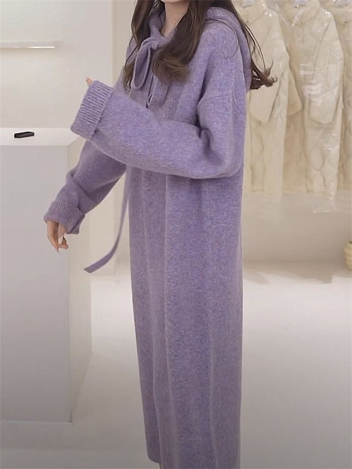 【dress】無地ニットワンピース　M18238
