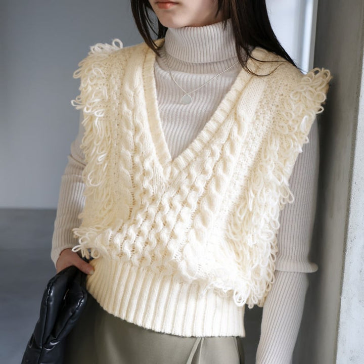 【tops】Vネックベスト　M26625