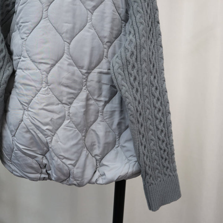 【outer】棉コートドッキングニットカーデ　M18242