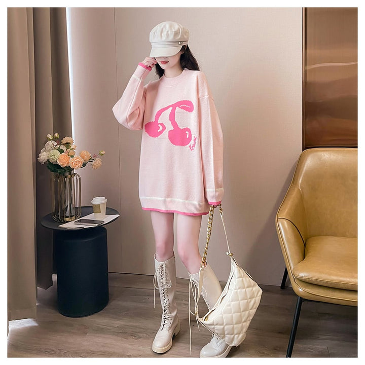 【tops】ジャカードニットセーター　M26602