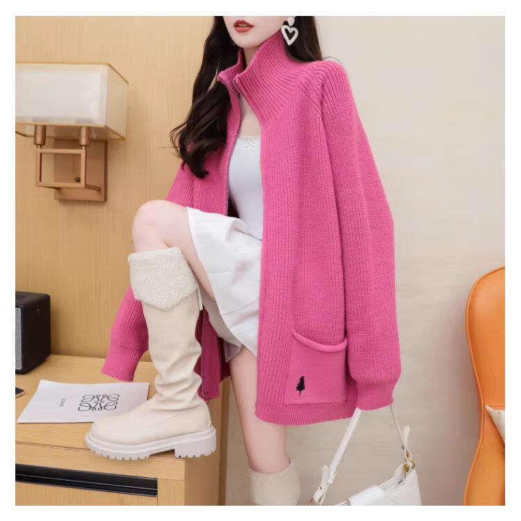 【outer】ハイネックニットカーデ　M29175