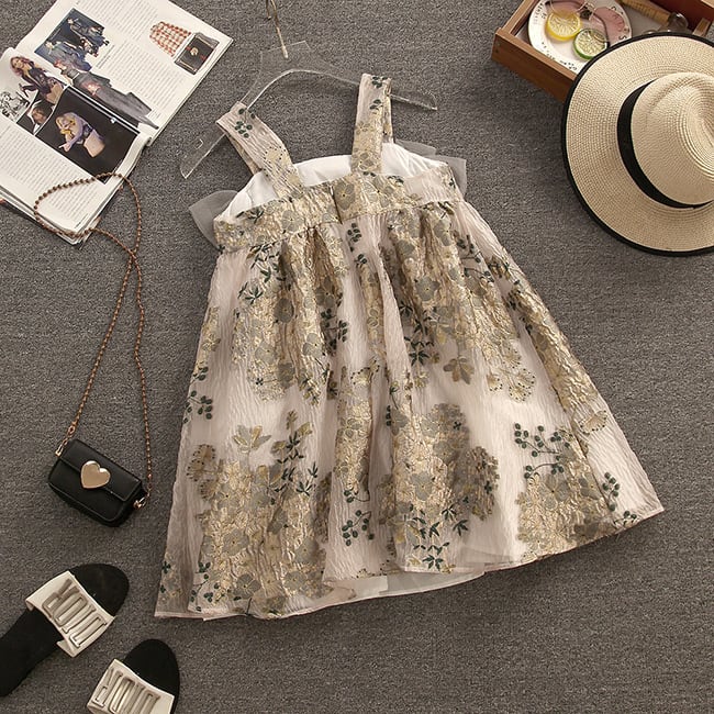 【dress】輝いて超人気 ! スウィートキャミワンピース着瘦せ　M17195