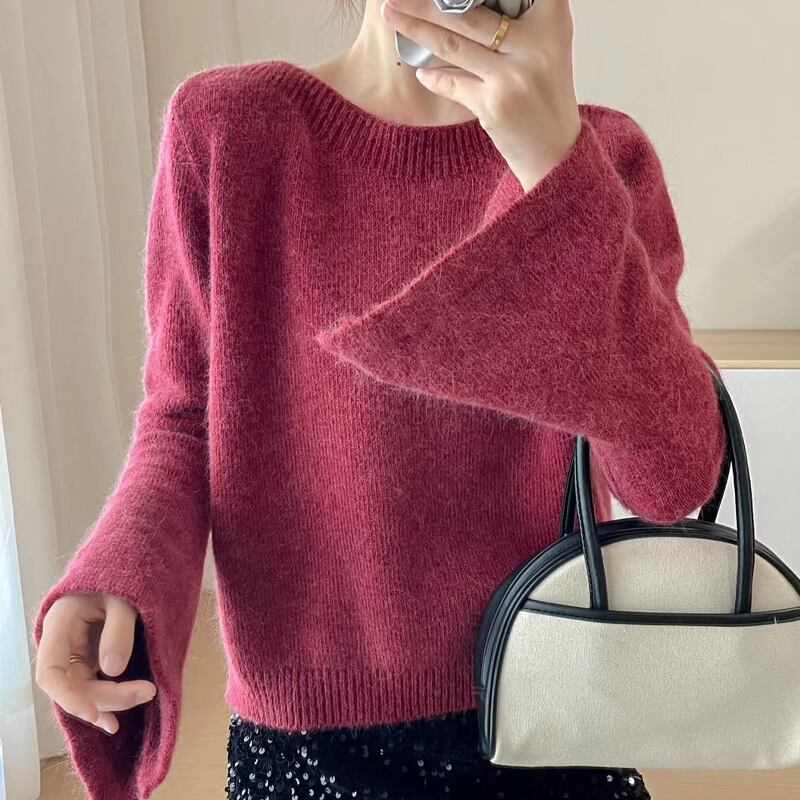 【tops】ドロップドカフスニットトップス Q7667