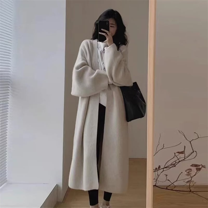 【outer】ロング丈ニットカーデ　M18409