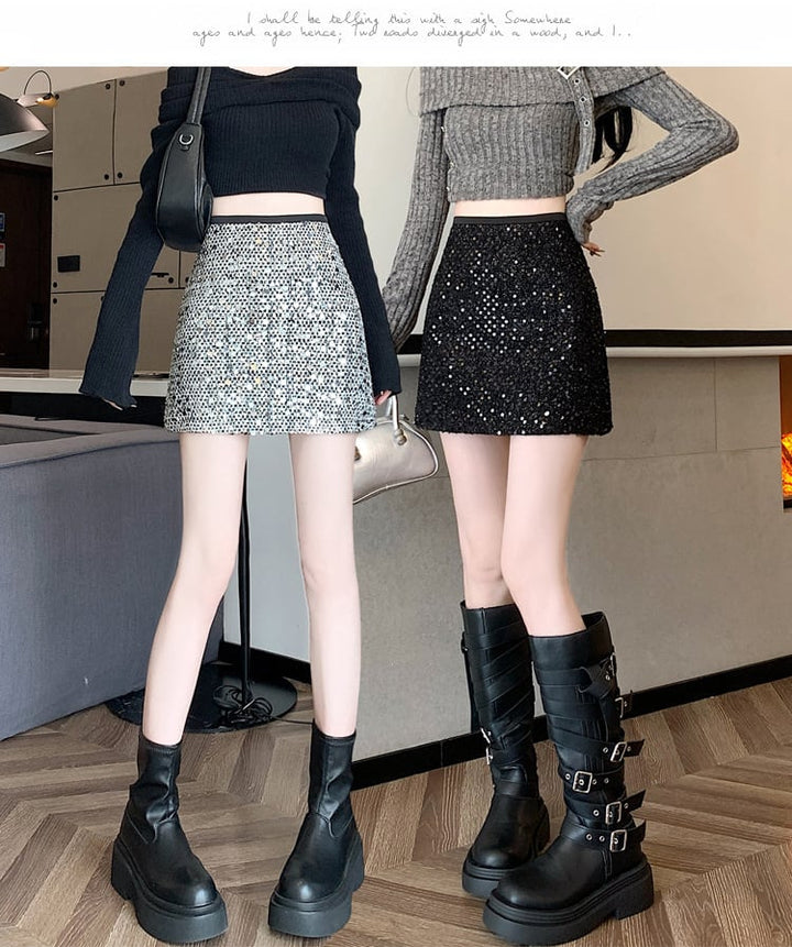 【bottoms】スパンコールスカート　M26148