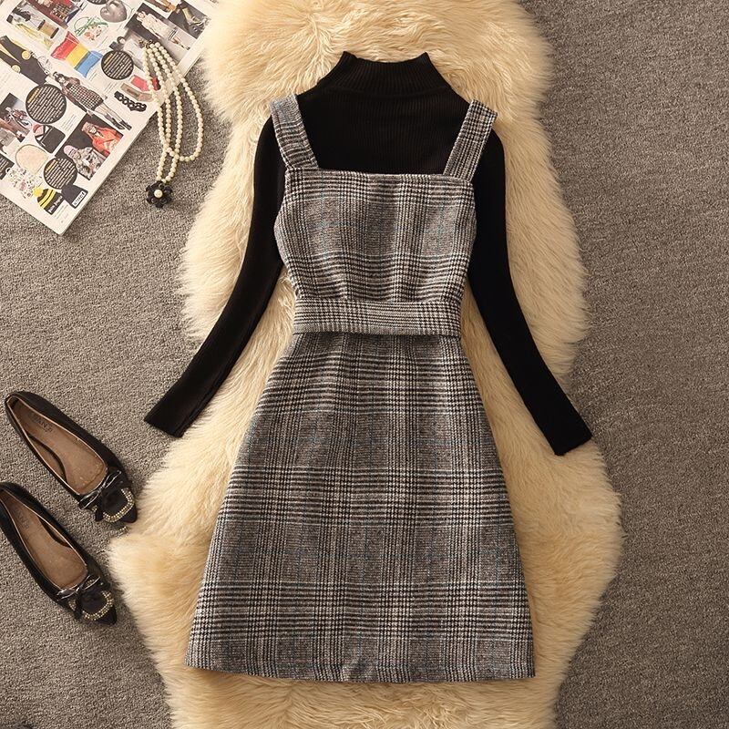 【dress】チェック柄キャミワンピース　N2257