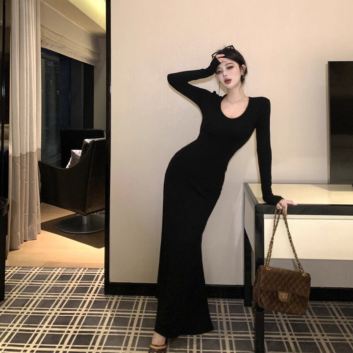 【dress】タイトロングワンピース Q7020