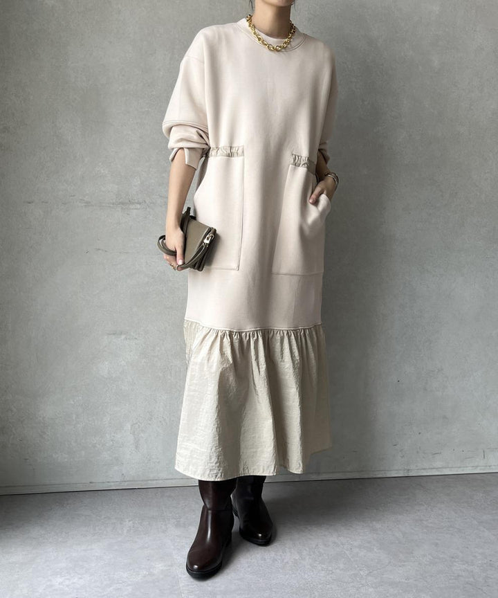【dress】フレアドッキングカジュアルワンピース　N2899