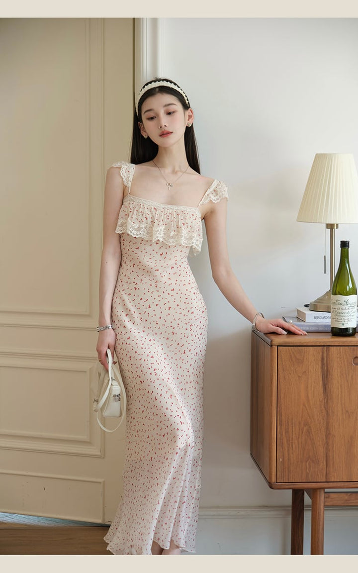 【dress】レースフリルキャミワンピース　M31661