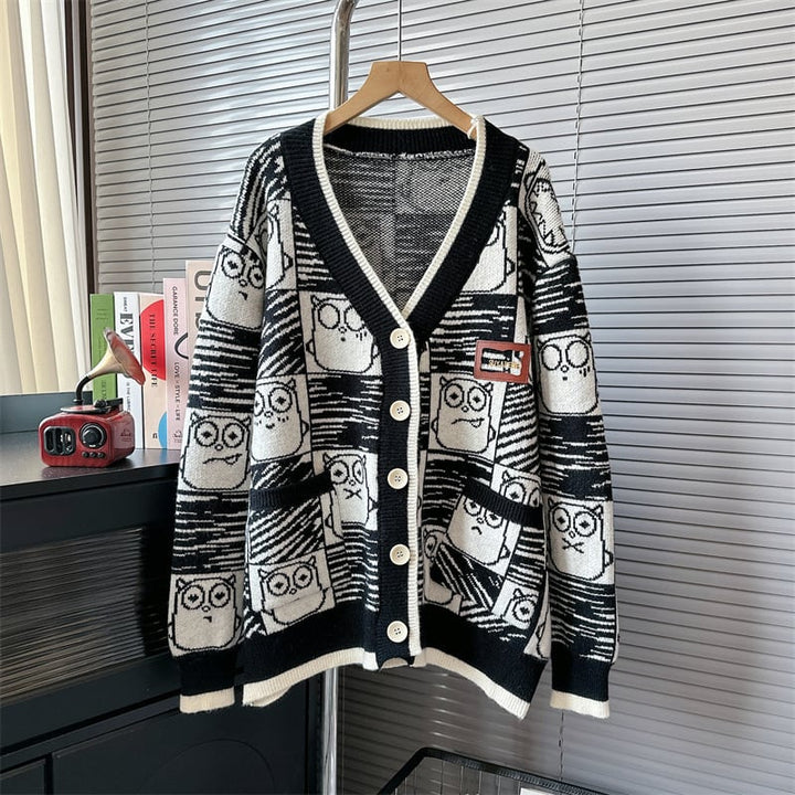 【outer】Vネックニットカーデ　M18977