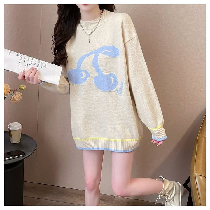 【tops】ジャカードニットセーター　M26602