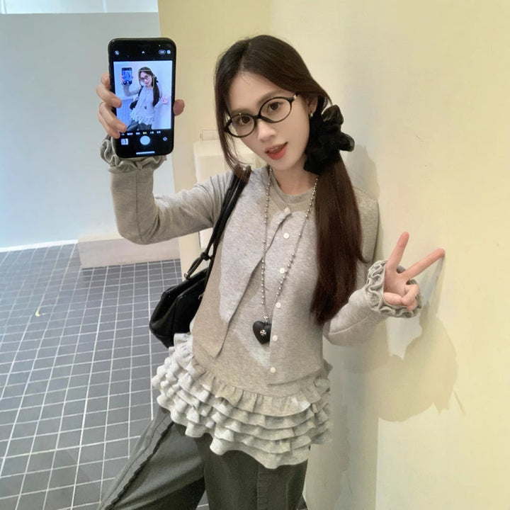 【tops】フリルドッキングトップス　M28794