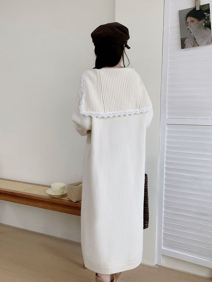 【dress】セーラーカラーニットワンピース Q7770